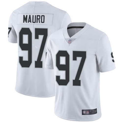 Men Oakland Raiders Limited White Josh Mauro Road Jersey NFL Football #97 Vapor Untouchable Jersey